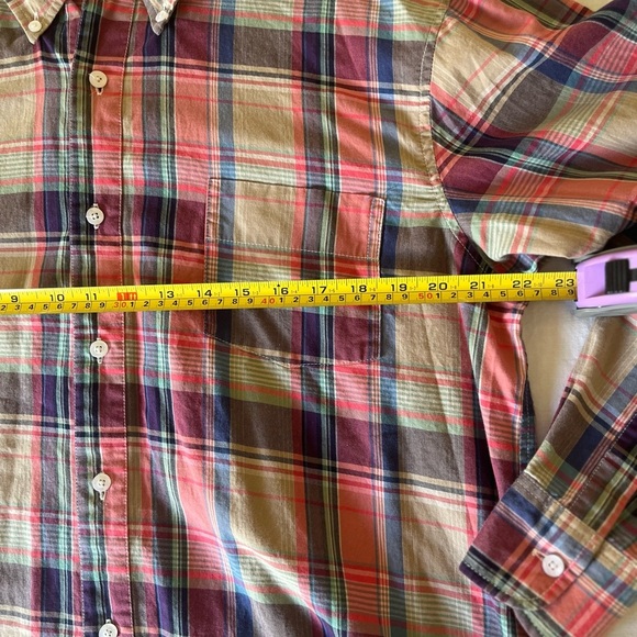 Castaway Nantucket Red and Tan Plaid Casual Shirt Chase Shirt sku021 - Picture 4 of 5